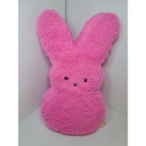 Peeps Hot Pink Bunny Plush Bunny Rabbit 13" Heatable Huggable Stuffed Animal